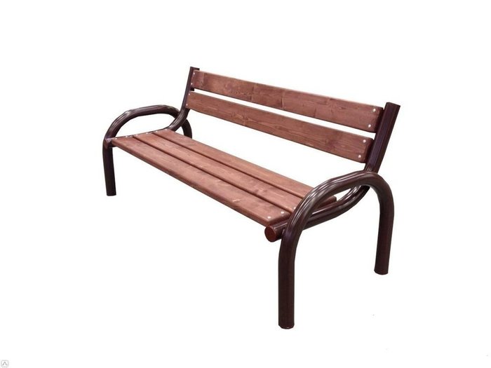 Лавочка садовая Торонто коричневого цвета - купить Садовые скамейки по цене 9552.0