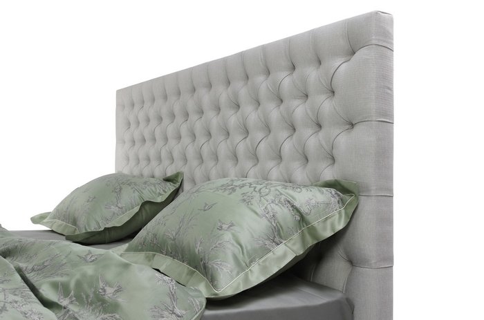 Кровать Vision 160х200 светло-серого цвета с ортопедической решеткой - лучшие Кровати для спальни в INMYROOM
