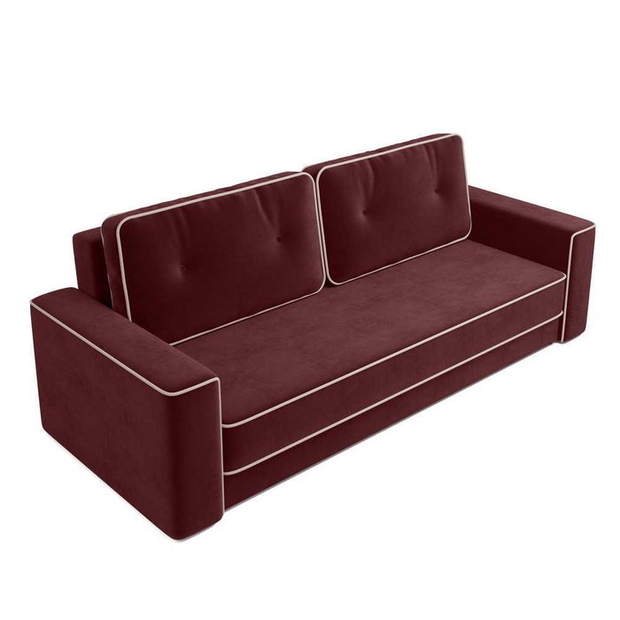 Диван-кровать Стаут бордового цвета - лучшие Прямые диваны в INMYROOM