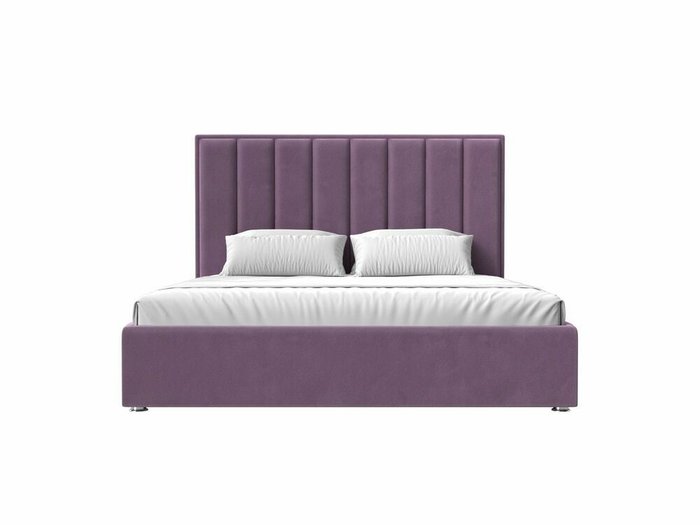 Кровать Афродита 200х200 сиреневого цвета с подъемным механизмом - купить Кровати для спальни по цене 95999.0