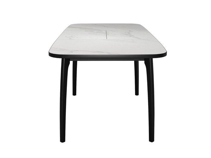 Раздвижной обеденный стол DikLine MK40 черно-белого цвета - купить Обеденные столы по цене 27290 Раздвижной обеденный стол DikLine MK40 черно-белого цвета - купить Обеденные столы по цене 27290