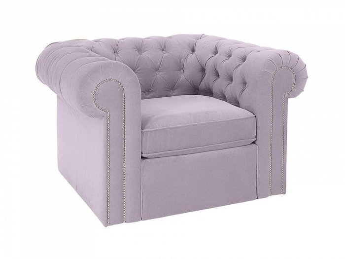 Кресло Chesterfield лилового цвета - купить Интерьерные кресла по цене 54810.0