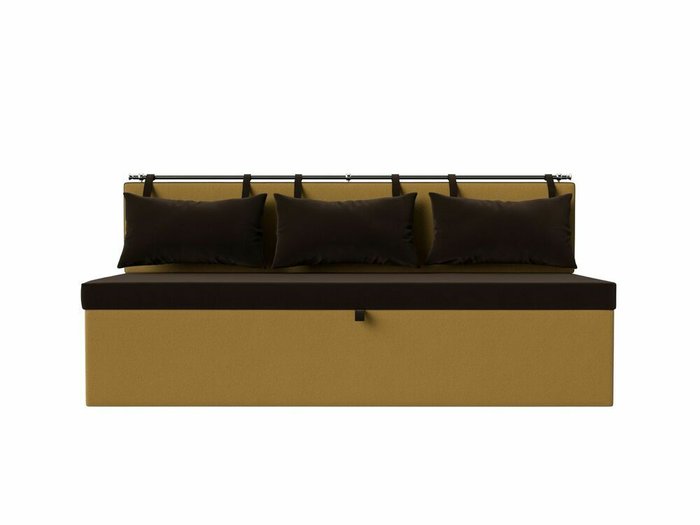 Прямой диван-кровать Метро желто-коричневого цвета - купить Прямые диваны по цене 27999.0