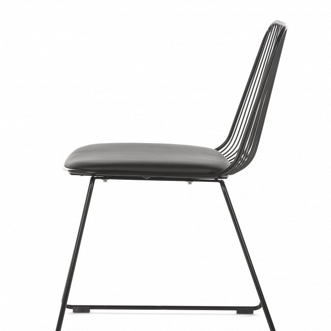 Стул со стальным каркасом черного цвета - купить Обеденные стулья по цене 8343.0