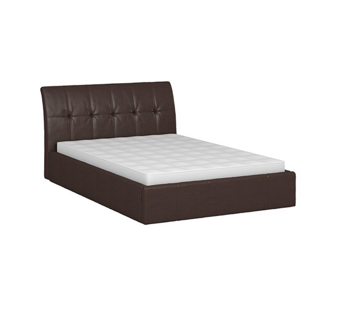 Кровать Инуа 140х200 темно-коричневого цвета с подъемным механизмом  - купить Кровати для спальни по цене 75855.0