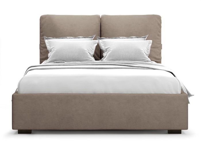 Кровать Trazimeno 140х200 светло-коричневого цвета с подъемным механизмом  - купить Кровати для спальни по цене 37000.0