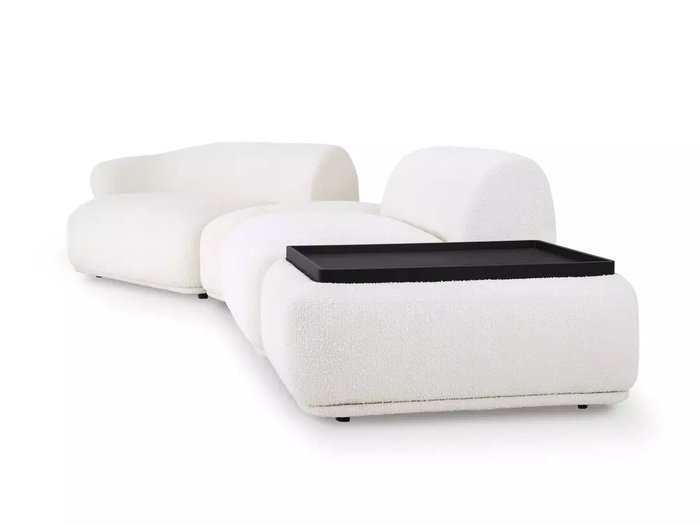 Модульный диван Fabro белого цвета - лучшие Прямые диваны в INMYROOM