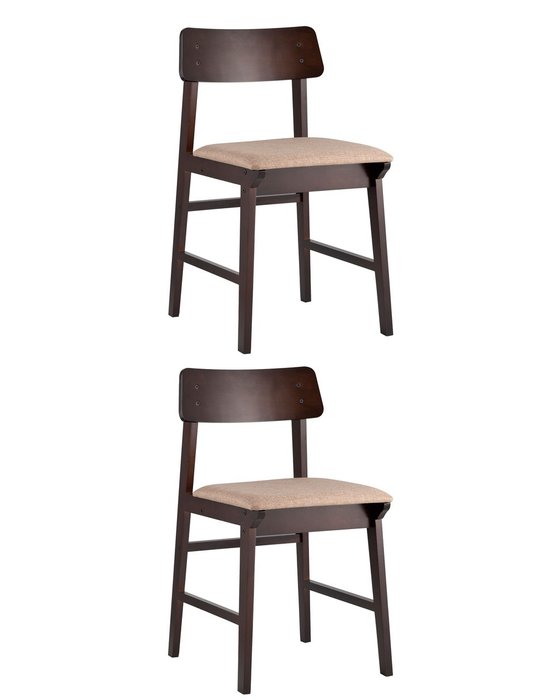 Набор из двух стульев Oden бежево-коричневого цвета