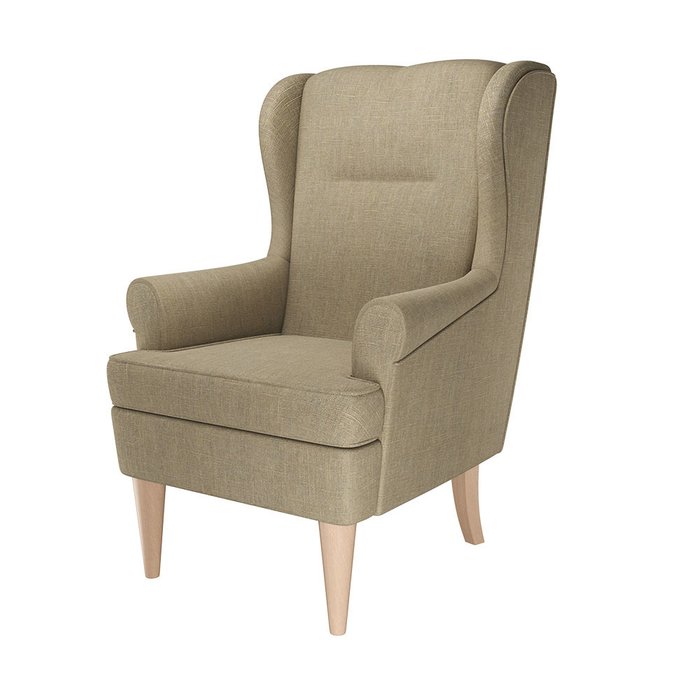 Кресло Wingback темно-бежевого цвета Кресло Wingback темно-бежевого цвета
