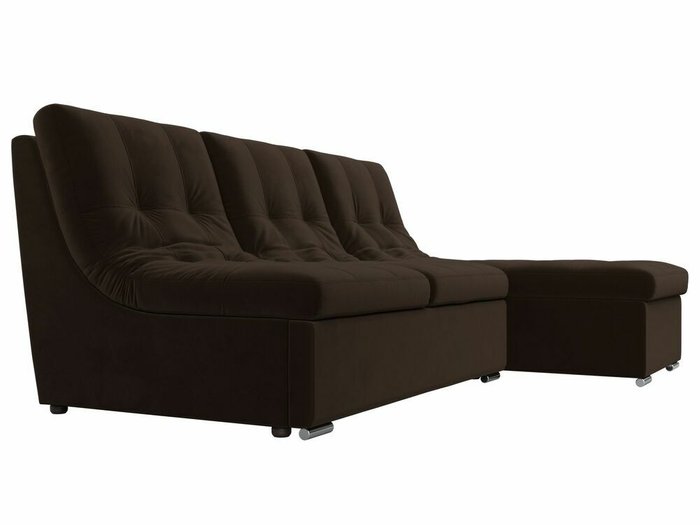 Угловой диван-кровать Релакс коричневого цвета угол правый - лучшие Угловые диваны в INMYROOM