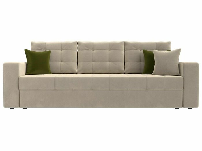Прямой диван-кровать Ливерпуль бежевого цвета - купить Прямые диваны по цене 36999.0