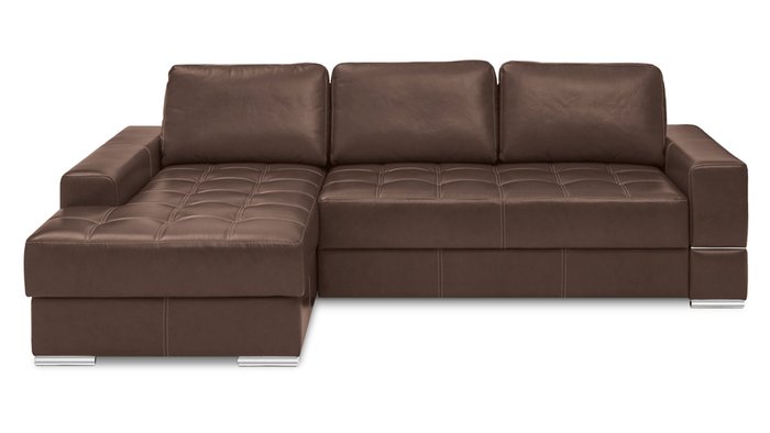 Угловой диван-кровать Матео коричневого цвета - лучшие Угловые диваны в INMYROOM