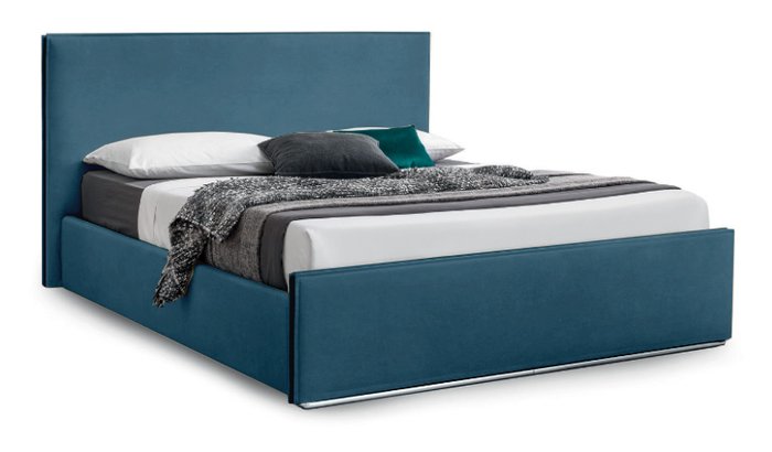 Кровать без подъемного механизма Лофти 180х200 голубого цвета