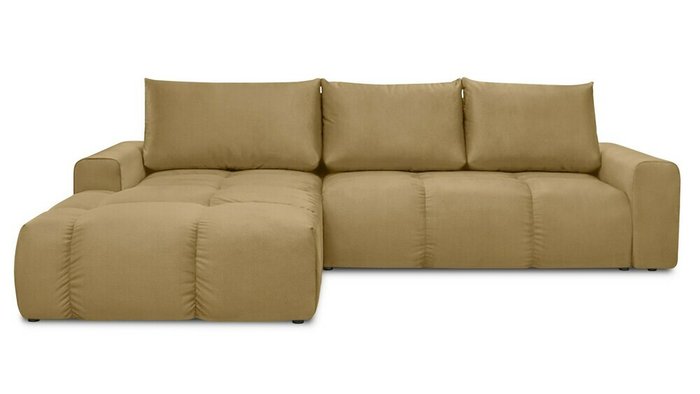 Угловой диван-кровать с оттоманкой Венто коричневого цвета - купить Угловые диваны по цене 86000.0