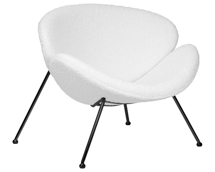 Кресло дизайнерское Emily белого цвета