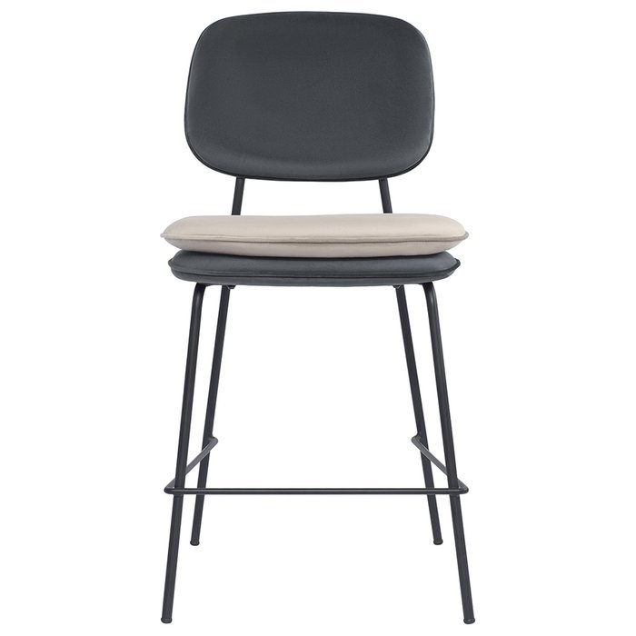 Полубарный стул Реа темно-серого-бежевого цвета - купить Барные стулья по цене 13500.0