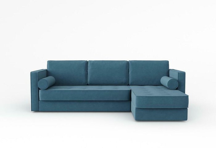 Диван-кровать угловой правый Токке синего цвета - лучшие Угловые диваны в INMYROOM