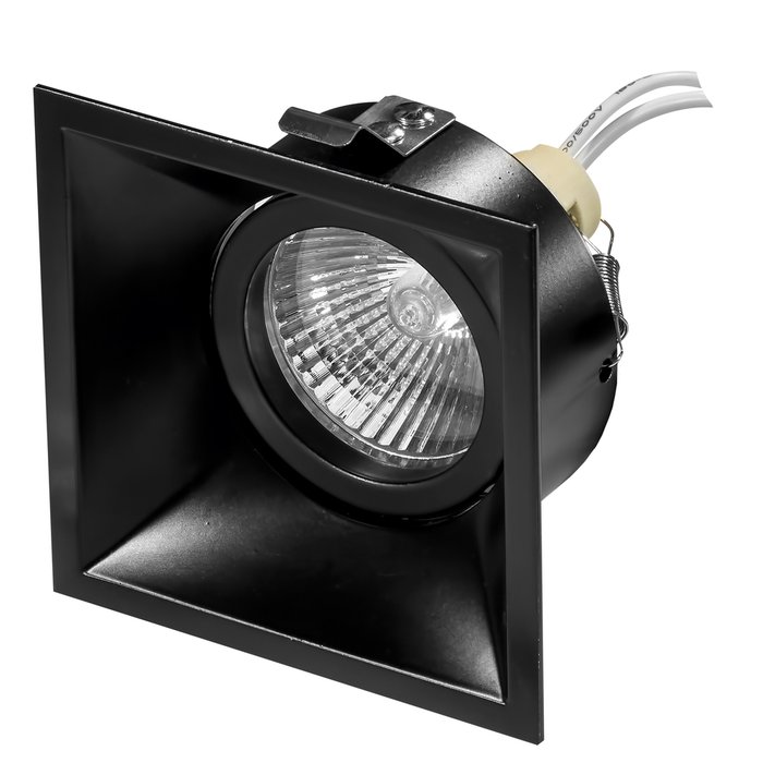 Встраиваемый светильник Domino Quadro черного цвета