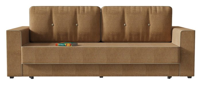 Диван-кровать Принстон (Сильвио)  Fox коричневого цвета - лучшие Прямые диваны в INMYROOM