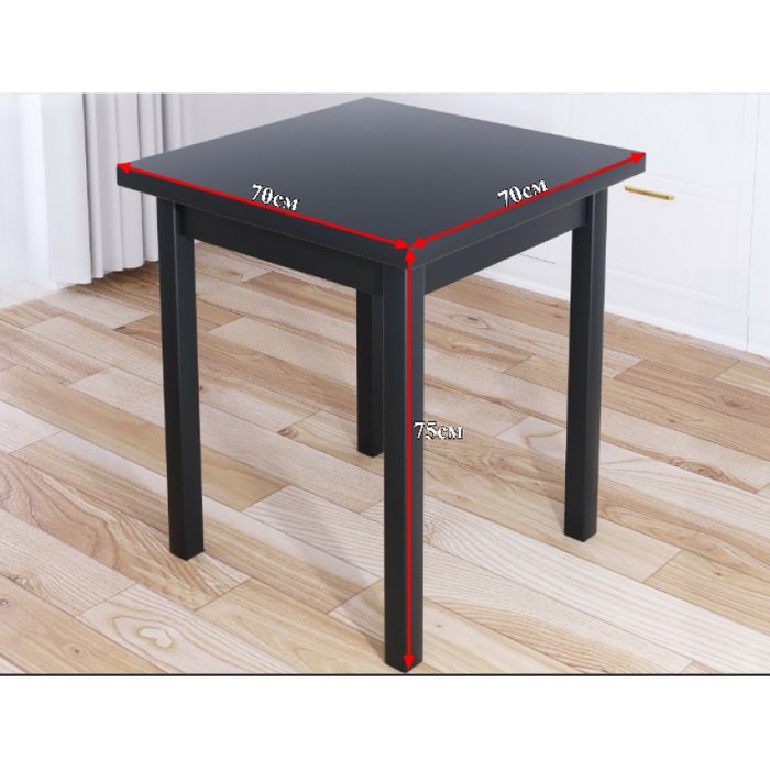 Обеденный стол Классика 70х70 цвета антрацит - лучшие Обеденные столы в INMYROOM