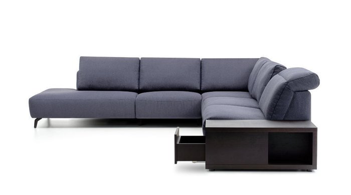 Угловой диван Romano синего цвета - лучшие Угловые диваны в INMYROOM