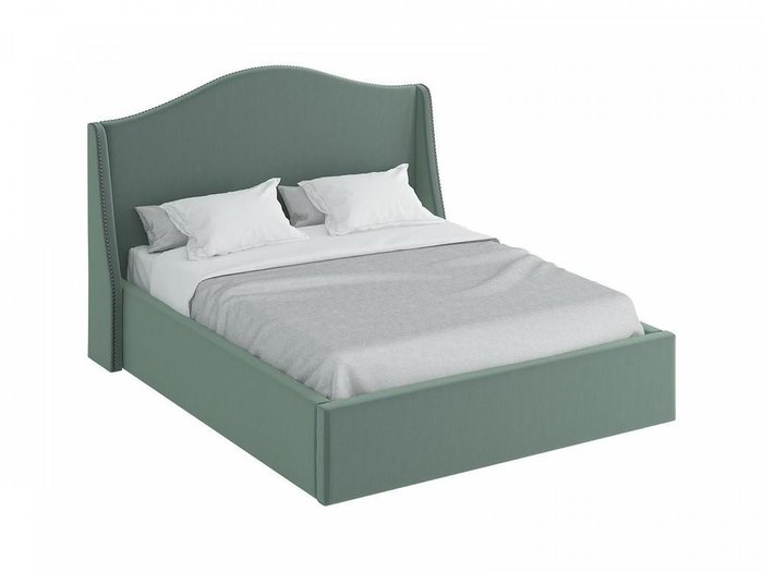 Кровать Soul серо-бирюзового цвета с подъемным механизмом 180х200