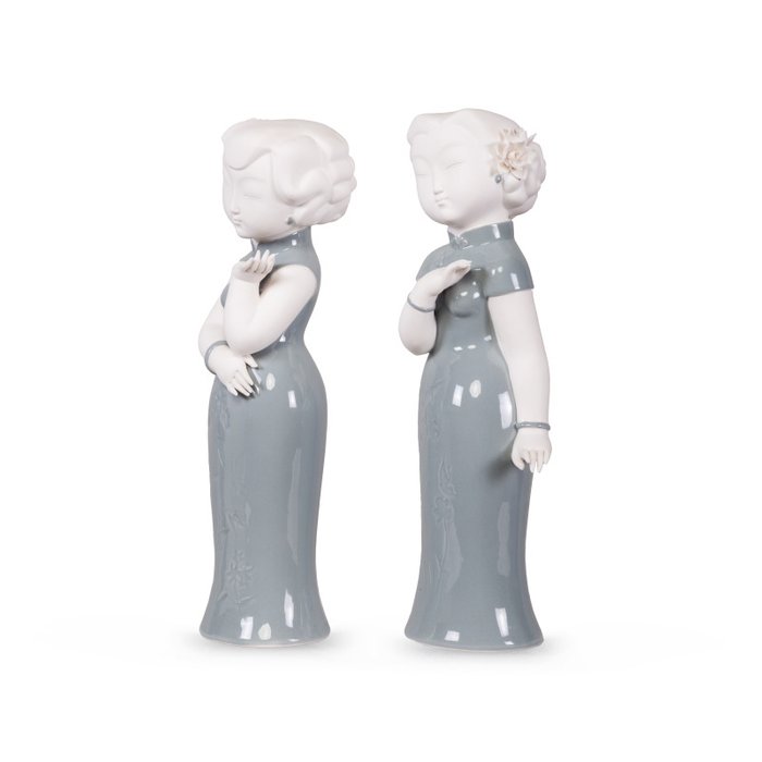 Сет двух статуэток Meisjes в сером  - лучшие Фигуры и статуэтки в INMYROOM