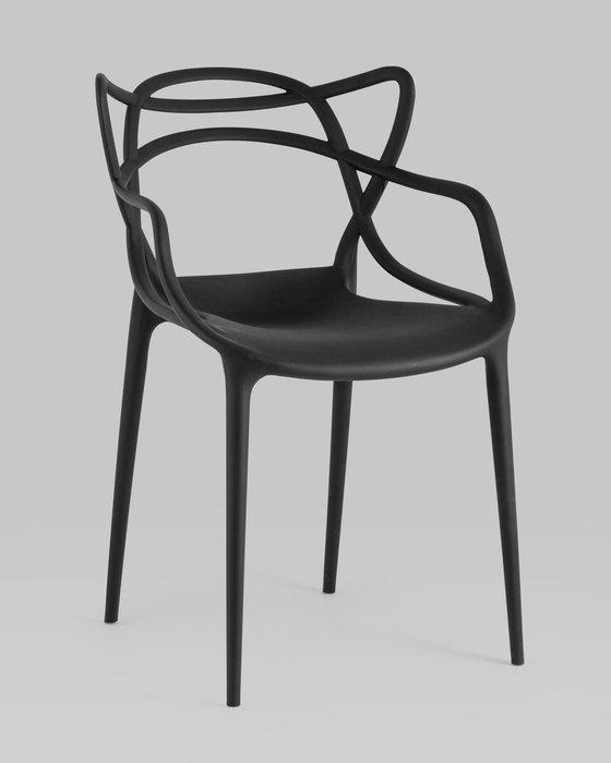Стул с подлокотниками черного цвета - купить Обеденные стулья по цене 5190.0