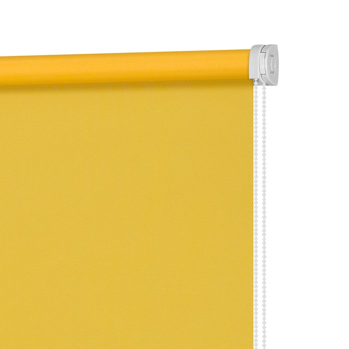 Рулонная штора Миниролл Плайн золотого цвета 100x160
