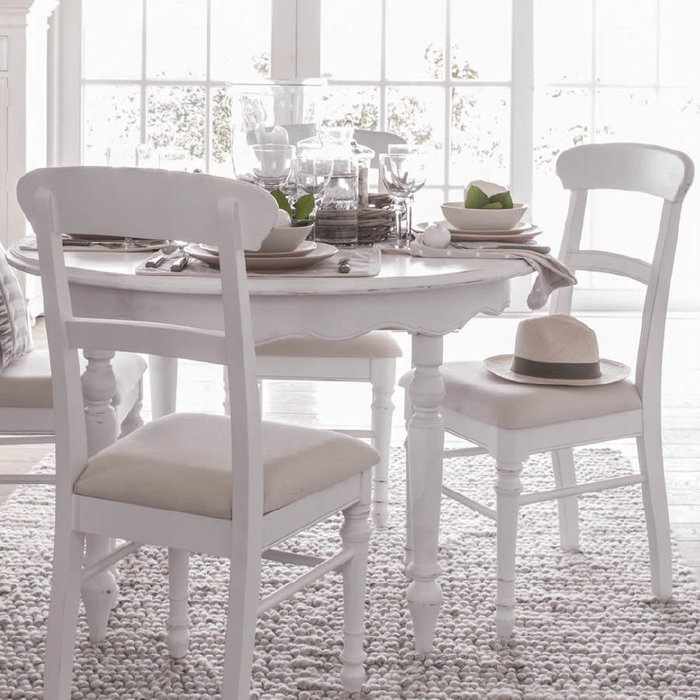 Обеденный раздвижной столик Нордик белого цвета - лучшие Обеденные столы в INMYROOM