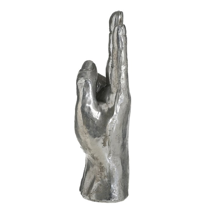 Декор настольный Hand серебряного цвета - лучшие Фигуры и статуэтки в INMYROOM