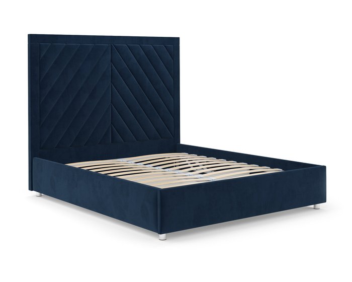 Кровать Мишель 160х190 Luna 034 темно-синего цвета с подъемным механизмом  - лучшие Кровати для спальни в INMYROOM
