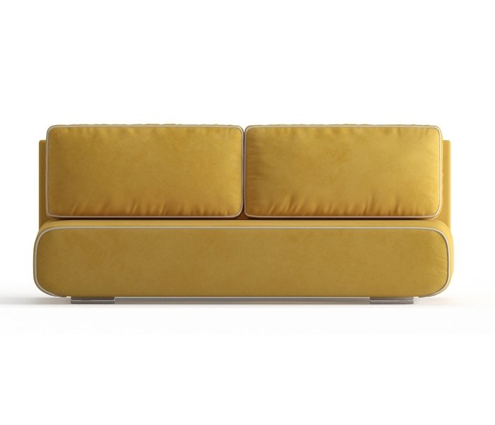 Диван-кровать Рени в обивке из велюра желтого цвета - купить Прямые диваны по цене 27990.0