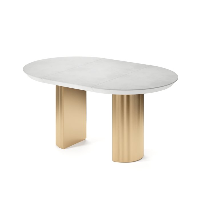 Обеденный стол раздвижной Вега ХL на золотом основании - купить Обеденные столы по цене 159197.0