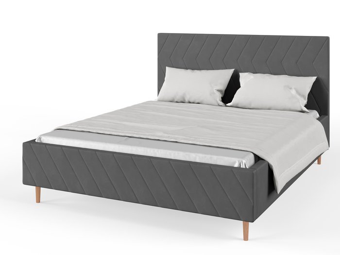Кровать Афина-3 140х200 серого цвета с подъемным механизмом