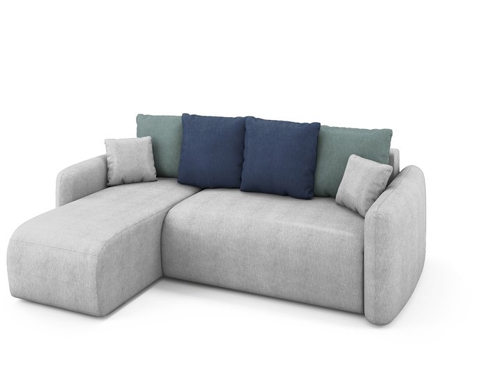 Угловой раскладной диван Arti левый светло-серого цвета - лучшие Угловые диваны в INMYROOM