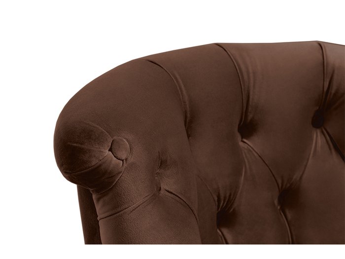 Кресло Visconte темно-коричневого цвета на черных ножках - лучшие Интерьерные кресла в INMYROOM