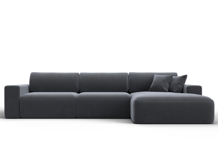 Угловой диван-кровать Лига 036 Классик Лонг темно-серого цвета правый угол - купить Угловые диваны по цене 119990 Угловой диван-кровать Лига 036 Классик Лонг темно-серого цвета правый угол - купить Угловые диваны по цене 119990