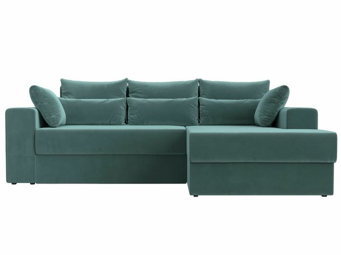 Угловой диван-кровать Майами бирюзового цвета правый угол - купить Угловые диваны по цене 52999.0