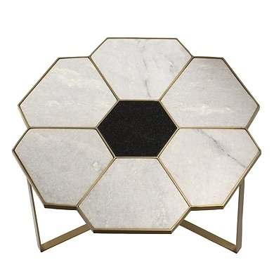 Журнальный столик Lotus Marble с мраморной столешницей - купить Журнальные столики по цене 90300.0