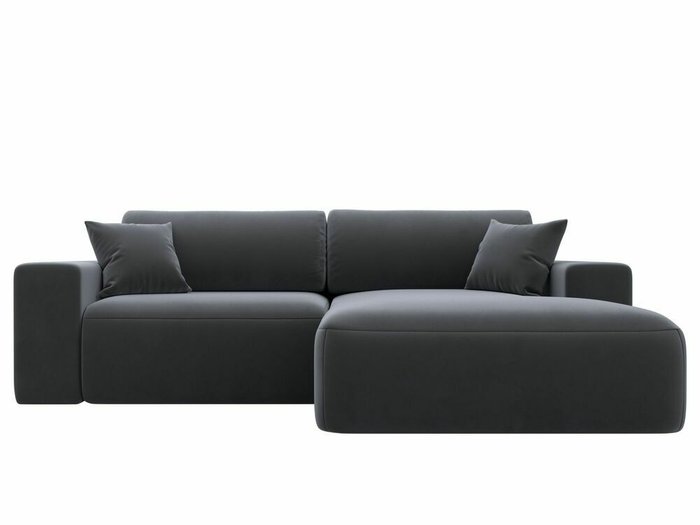Угловой диван-кровать Лига 036 Классик темно-серого цвета правый угол - купить Угловые диваны по цене 86999.0