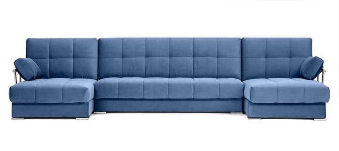 П-образный угловой диван-кровать Дудинка Galaxy  синего цвета - купить Угловые диваны по цене 69990.0