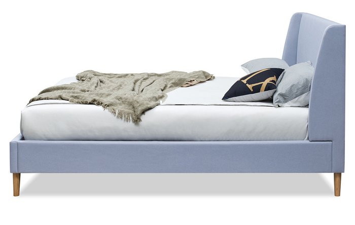Кровать с подъемным механизмом Carrera 160x200 голубого цвета - лучшие Кровати для спальни в INMYROOM