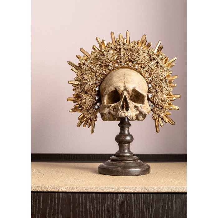 Предмет декоративный Skull золотого цвета - лучшие Фигуры и статуэтки в INMYROOM