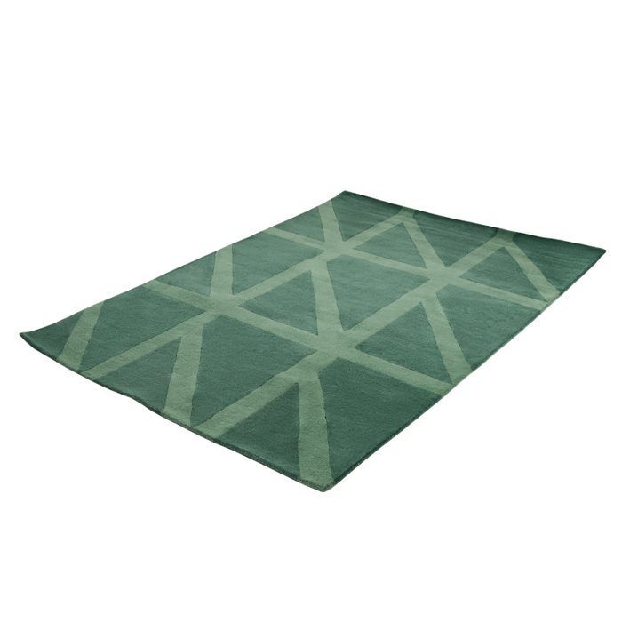 Шерстяной ковер Geometric dance зеленого цвета 160х230 - купить Ковры по цене 34900.0