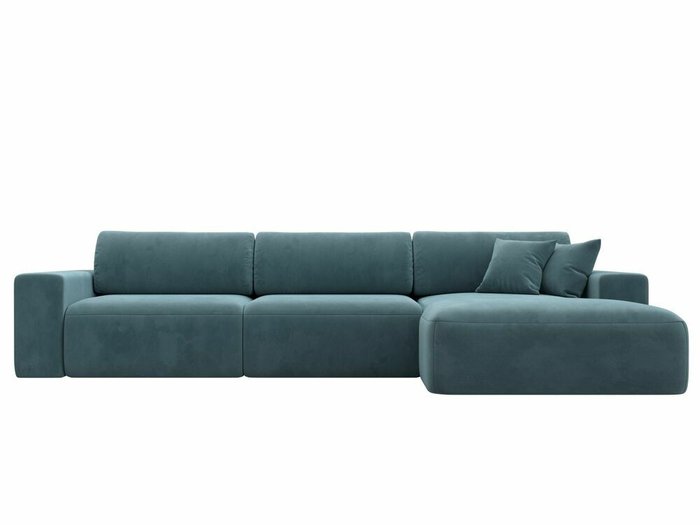 Угловой диван-кровать Лига 036 Классик Лонг темно-бирюзового цвета правый угол - купить Угловые диваны по цене 109999.0