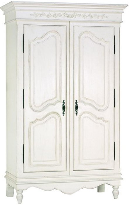 Шкаф платяной двухдверный Марсель белого цвета - лучшие Шкафы распашные в INMYROOM