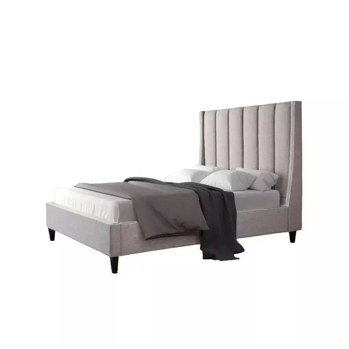 Кровать Odina 160х200 бежево-серого цвета