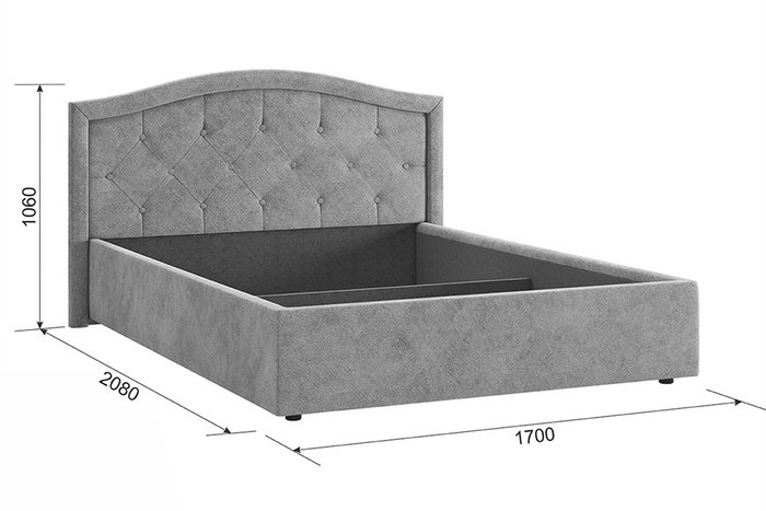 Кровать Верона 2 140х200 коричневого цвета без подъемного механизма - лучшие Кровати для спальни в INMYROOM