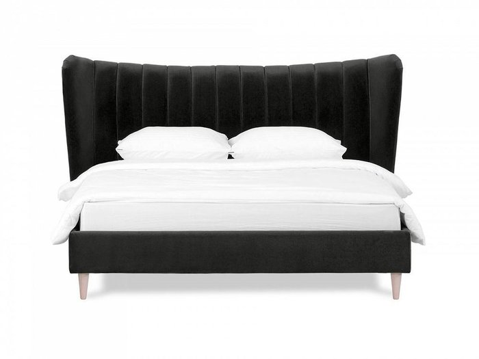 Кровать Queen Agata L 160х200 черного цвета - купить Кровати для спальни по цене 71640.0